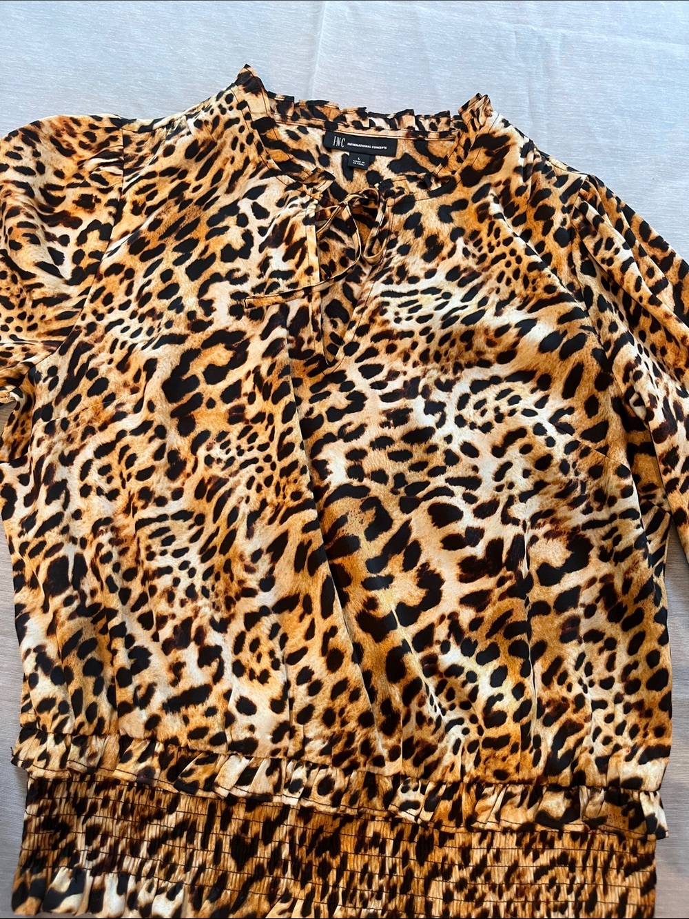 INC International Concepts Leopard-Print Tunic in Brown and Black